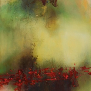 terre sanglante (acrylique sur toile 73 x 60 cm)